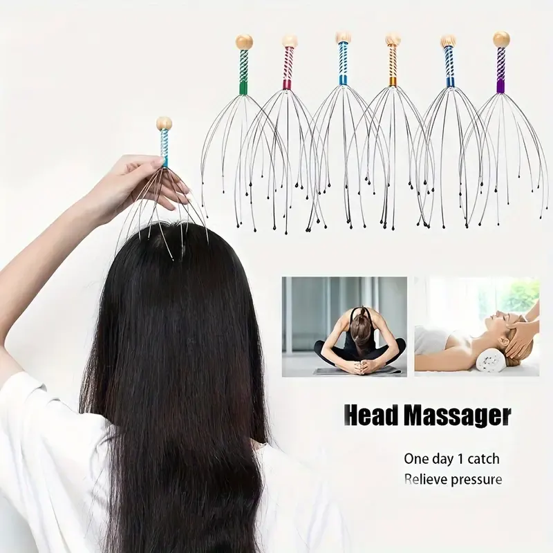 Massage fork for head massage