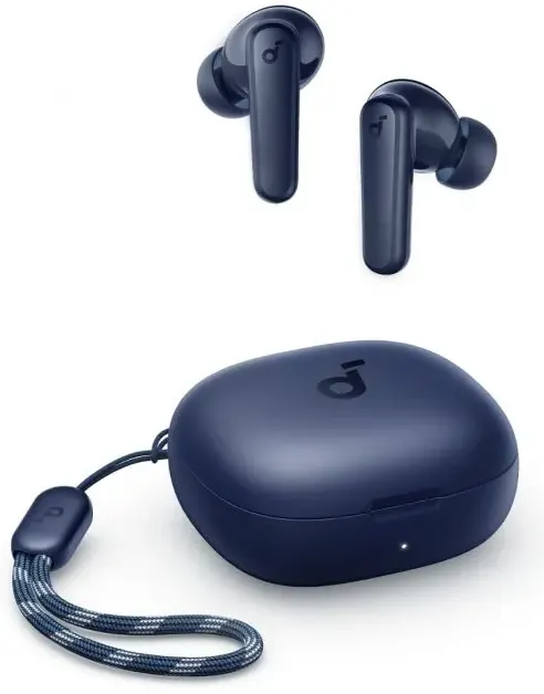 Anker R50I earbuds, Bluetooth 5.3, water resistant, blue