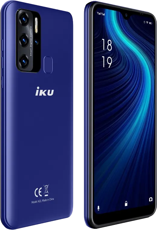 IKU A22 Dual SIM Mobile, 32GB Internal Memory, 2GB RAM, Navy Blue