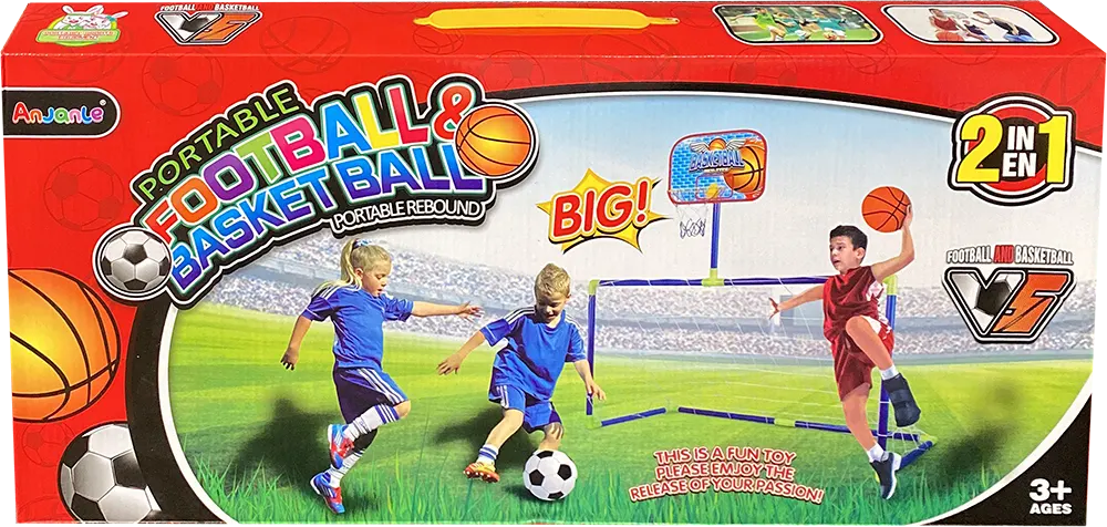 شبكة كرة قدم وكرة السلة 2 في 1 للأطفال، AZL891