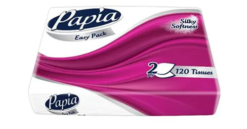 Papia Easy Pack Facial Tissues, 2 Ply, 120 Tissues