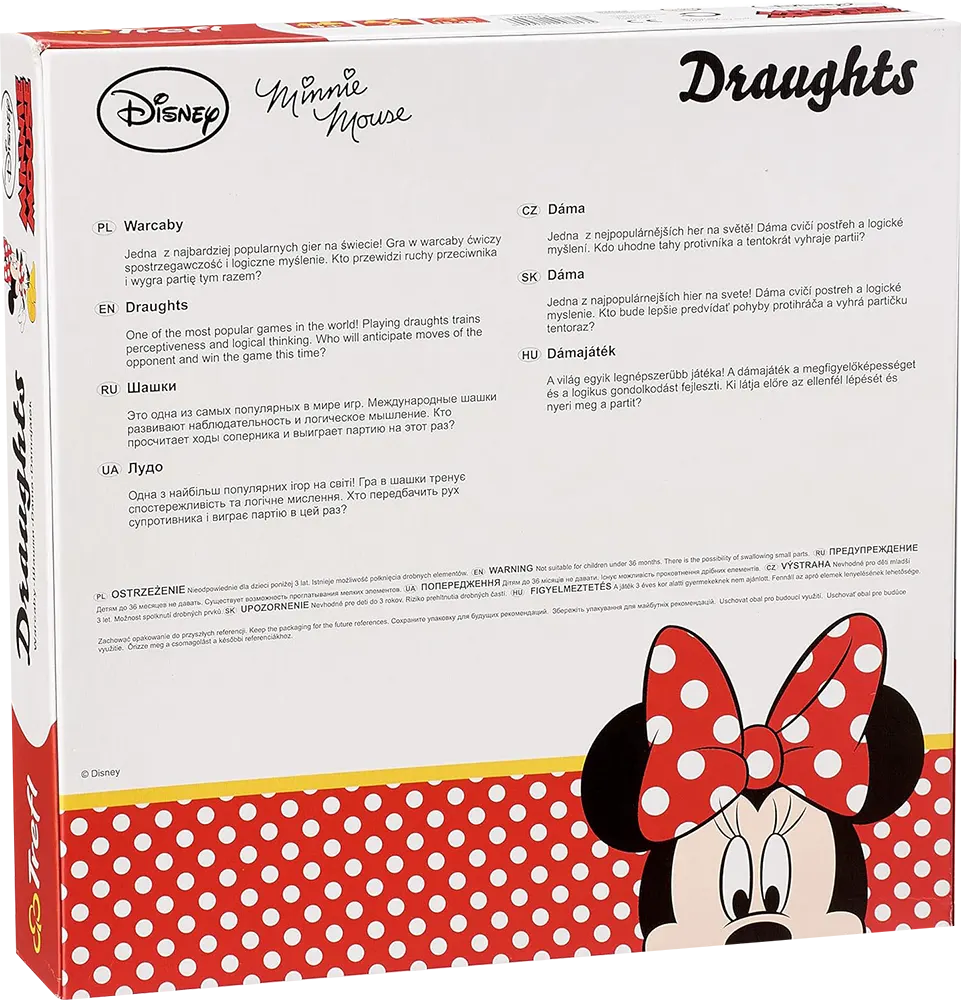 Trefl Disney Minnie Mouse Draughts Board Game Puzzle, 00813