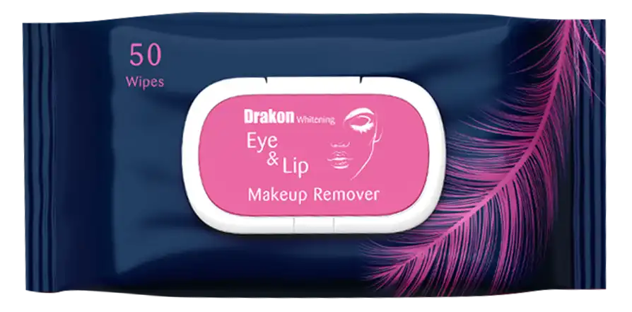 DRAKON WHITENING EYE & LIP MAKE-UP REMOVER 50 WIPES
