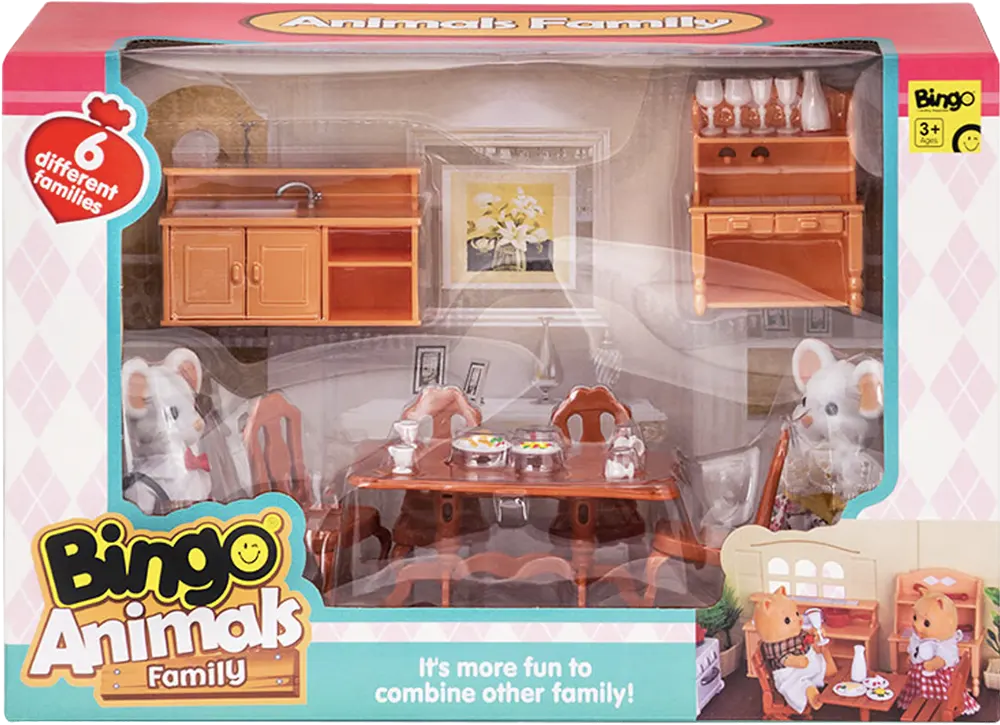 Bingo Animal Family Toy Set, HK-0171