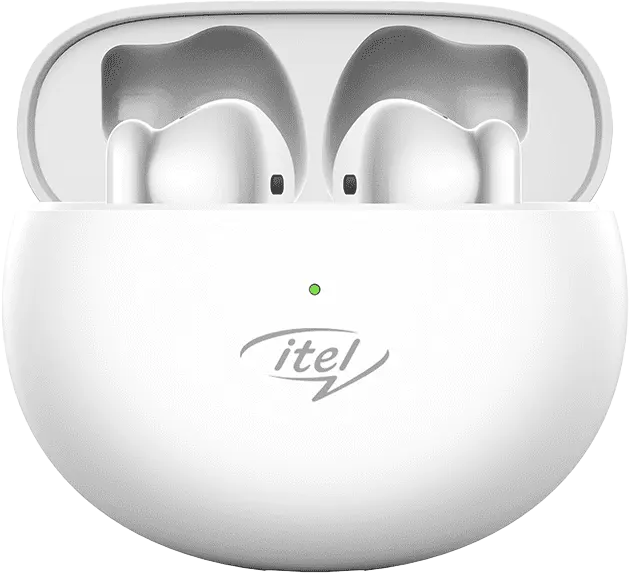Itel T1 Neo True Wireless In Ear Earbuds, Noise Cancellation, IPX5 Water Resistant, 300mAh Battery, White