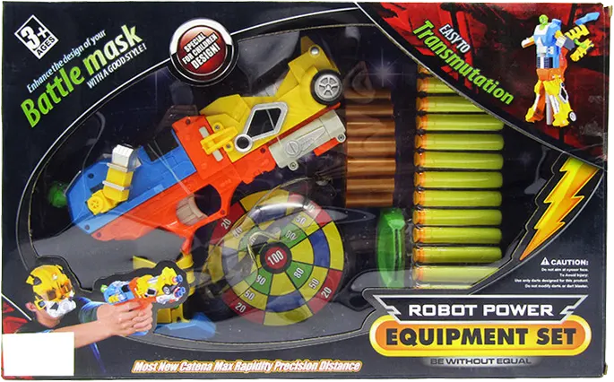 Soft Dart Bullet Gun & Robot Power Set With Sound And Light, SB279A