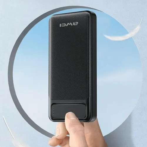 Awei Power Bank, 10000 mAh, 5V, 22.5W, Black, P5K