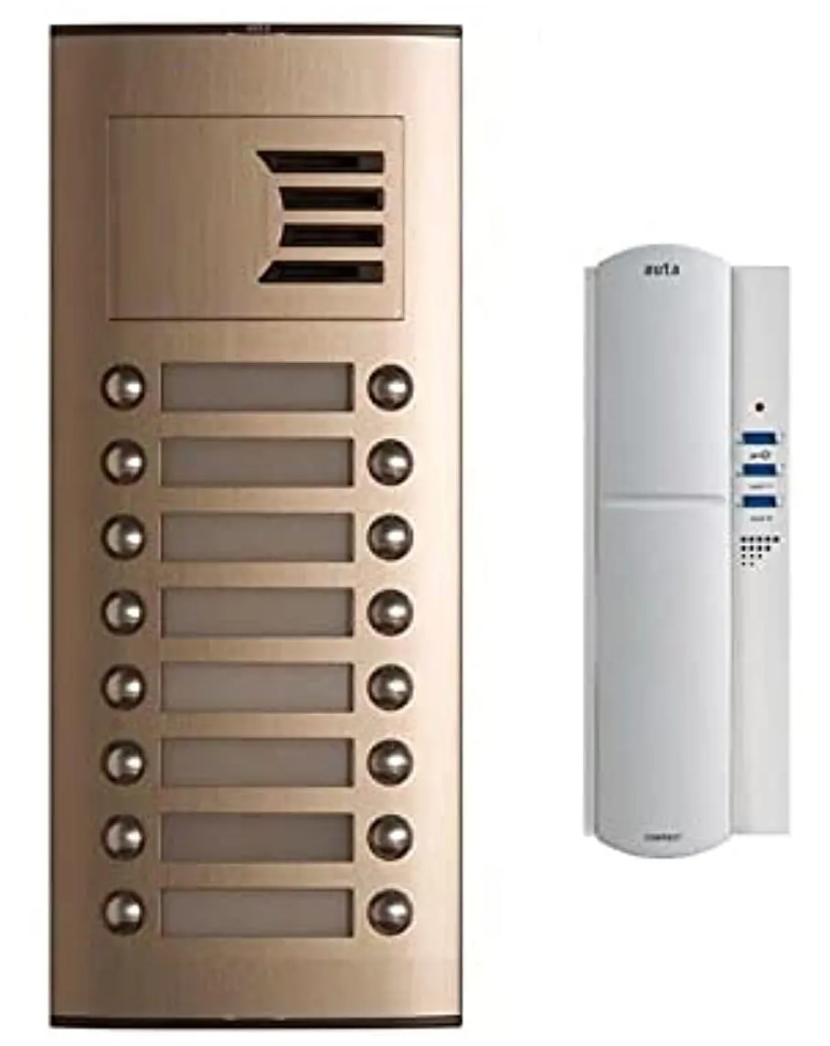 AUTA intercom, 16 lines, silver, AUTA.KIT.16
