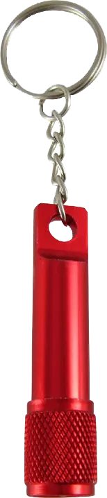 Small Metal Camelion Flashlight with Medallion, Red