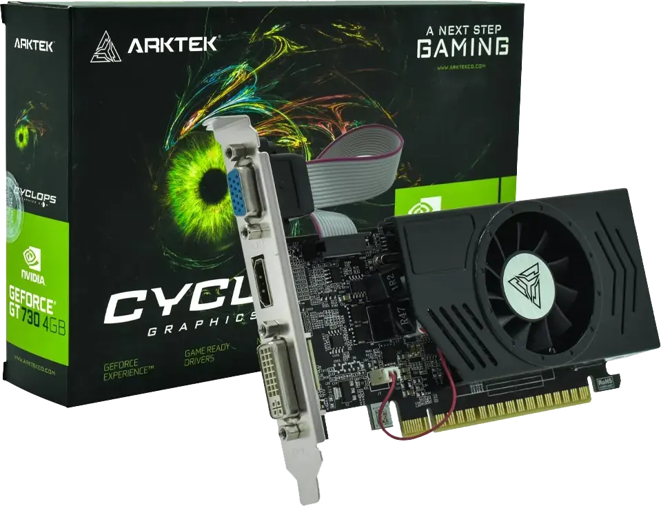 Graphics Card Arktek Cyclops Nvidia Gerforce GT730, Memory 4GB DDR3 , Black