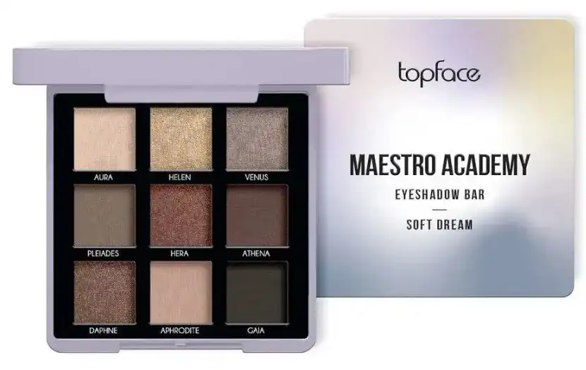 Topface Maestro Academy Eyeshadow Bar, 001 Soft Dream, 9C