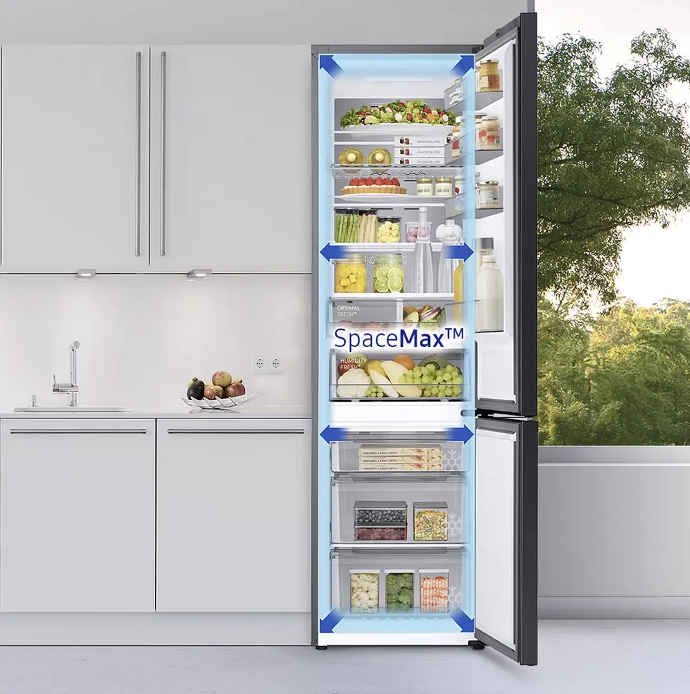 Samsung Combi Refrigerator, No Frost, 344 Liters, 2 Doors, Inverter, White, RB34A6B0E12-MR