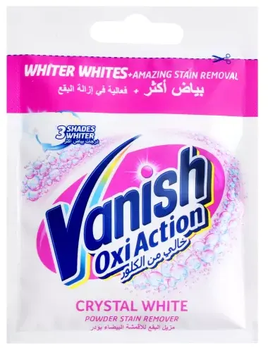Vanish Multi-Purpose Stain Remover Powder for White Clothes, 30 gm