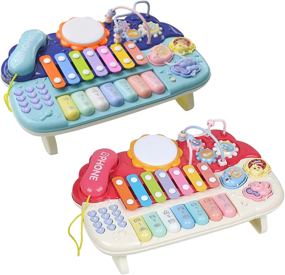 Xylophone Drums and Musical Telephone for Children, Multiple Colors, YL512