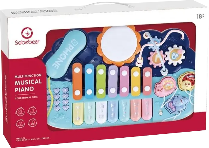 Xylophone Drums and Musical Telephone for Children, Multiple Colors, YL512