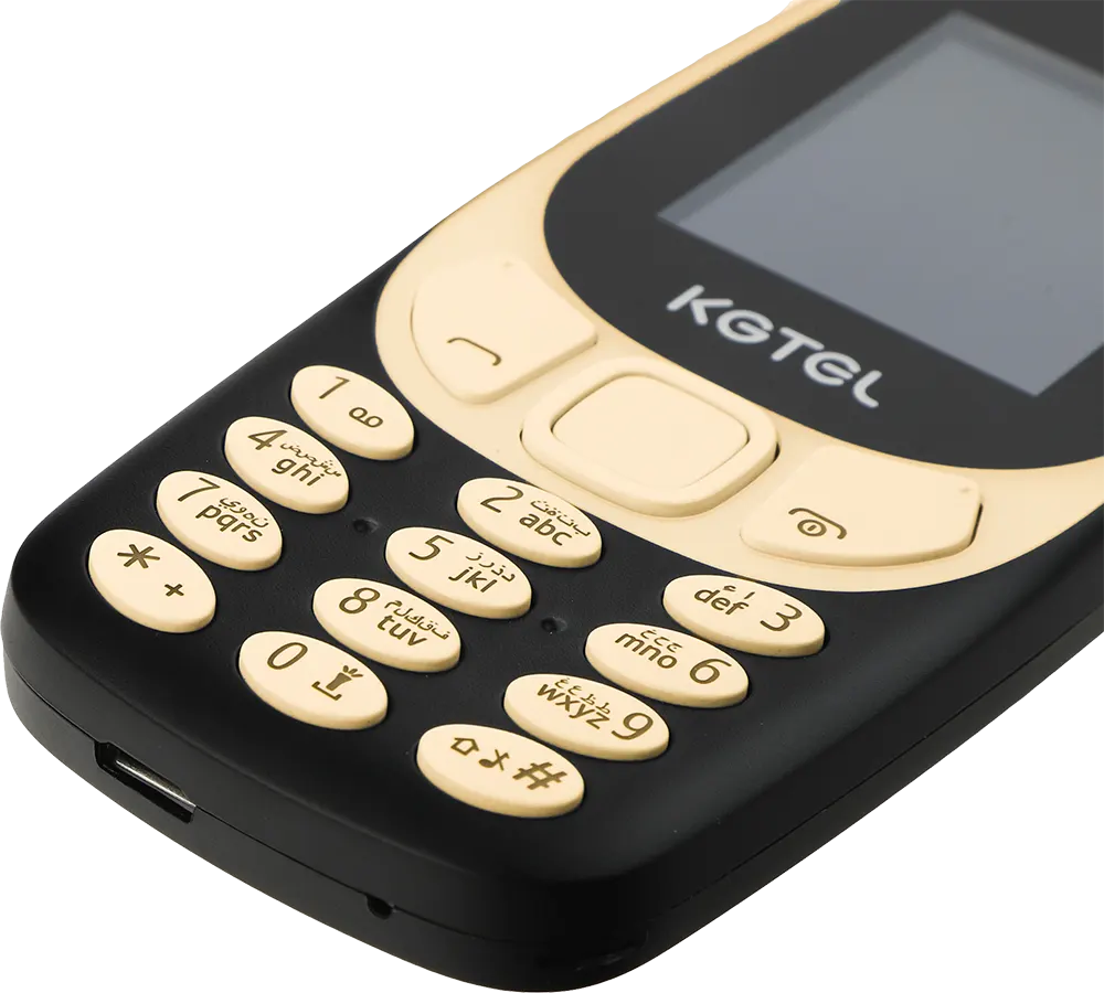KGTEL KG3310 Mobile Phone, Dual SIM, 32 MB memory, 32 MB RAM, 2G, Black*Gold