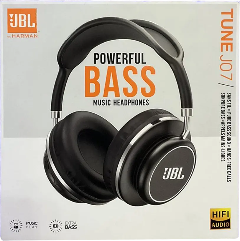 JBL Music Tune Wireless Headphone, Bluetooth 5.0, 400 mAh, Multi-color, J07