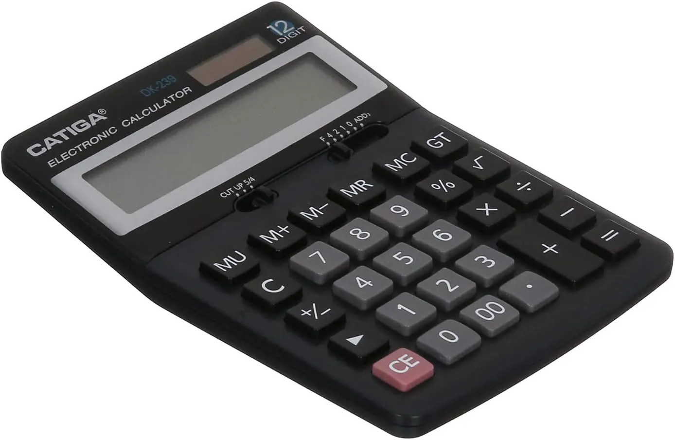 Catiga desktop calculator, 12 digits, black, DK-239