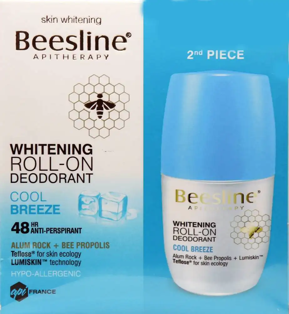 Beesline Cool Breeze Deodorant, Roll On, Offer (1+1)