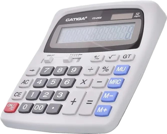 Catiga Desktop Calculator, 12 Digits, Grey, CD-2402