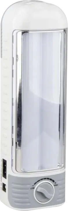 كشاف ليد محمول إتش جي ديو قابل للشحن، 2 لمبة، أبيض، HG-7738