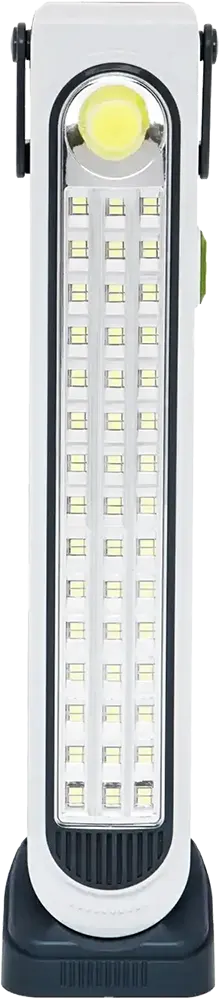 كشاف ليد محمول قابل للشحن، 45 لمبة، شحن بالطاقة الشمسية، رمادي، HEL.6855