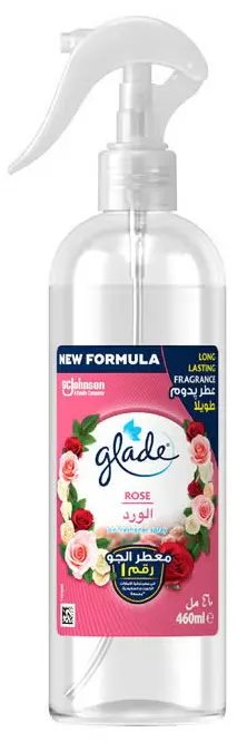 Glade air freshener spray, rose scent, 460 ml