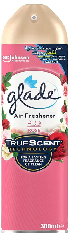 Glade air freshener spray, rose scent, 300 ml