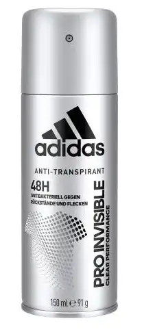 مزيل عرق سبراي برو انفيزبيل سيلفر من اديداس للرجال 150 مل