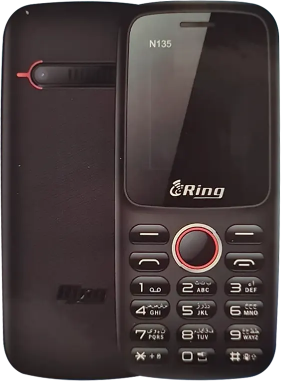 موبايل رينج N135 ثنائي الشريحة، أسود*أحمر