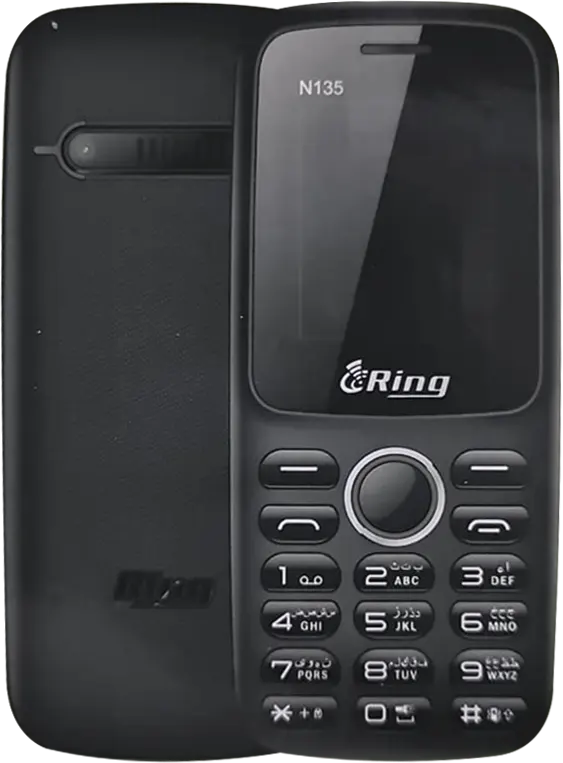 موبايل رينج N135 ثنائي الشريحة، أسود