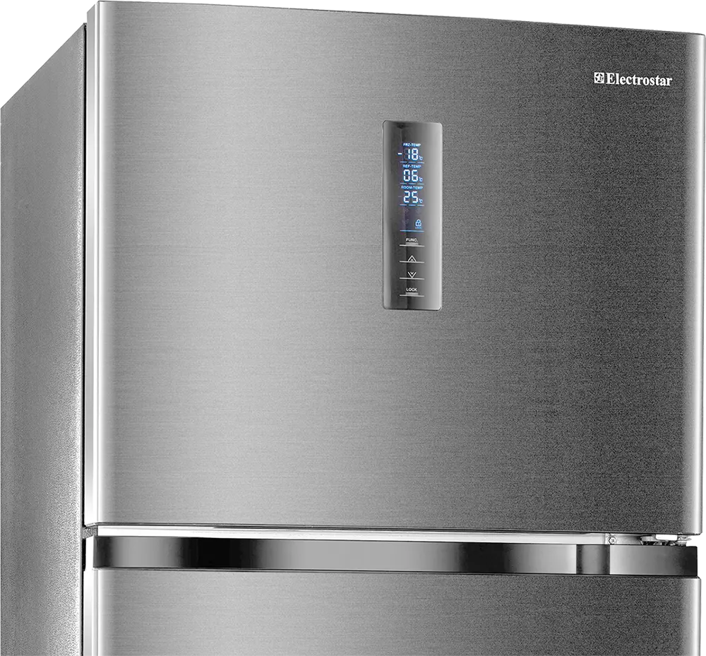 Electrostar Splenda No Frost Refrigerator, 430 Litres, 2 Doors, Water Tap, Digital Screen, Silver, LR430NSEBS