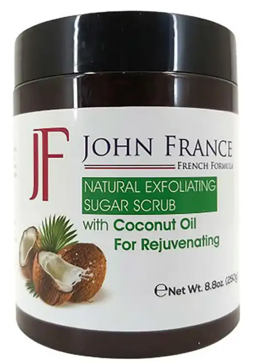 مقشر الوجه بزيت جوز الهند والسكر من جون فرانس 250 جم