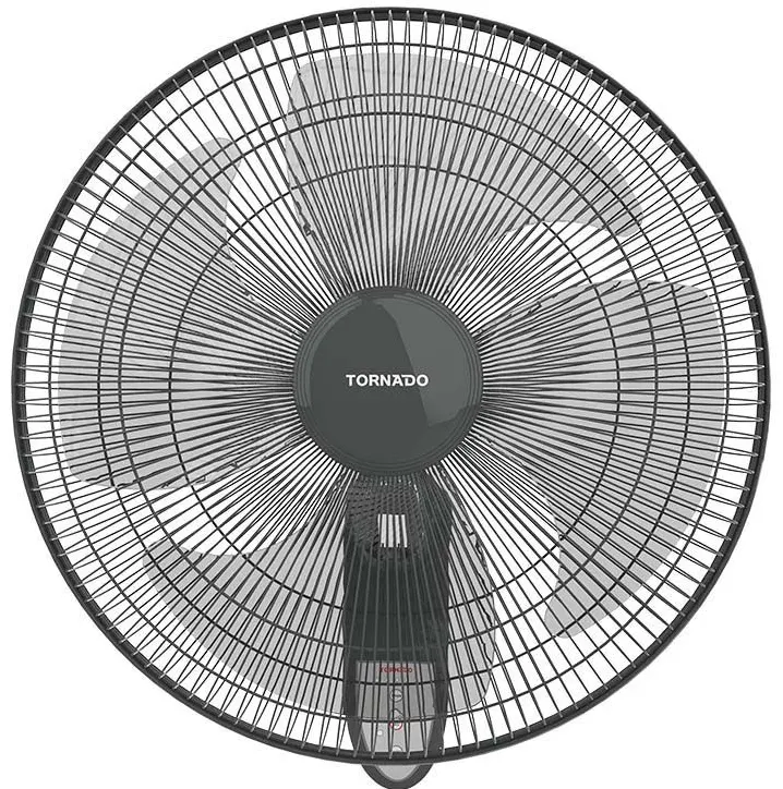 مروحة حائط تورنيدو، 16 بوصة، 4 ريشة، ريموت كنترول، رمادي، EPS-16RG