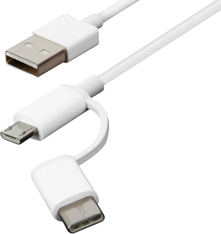 Redmi MI 2in1 USB Cable Micro USB TO Type-C, 100cm, White