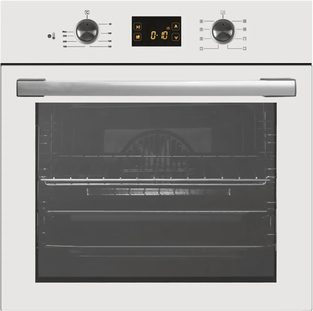 فرن ستار ماكس بلت إن 60 سم، كهرباء، 54 لتر، شواية، زجاج أبيض، B66-SF3