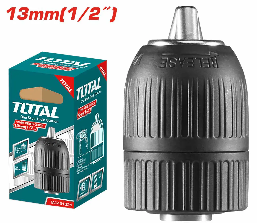 Total Automatic Drill Chuck, 1-2 inch, 13 mm, TAC451321
