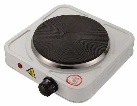 بوتاجاز مسطح كهربائي ، 1 عين، سرعات متغيرة ،سيلفر