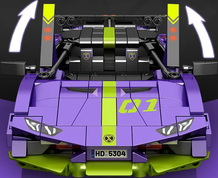 Racing car Lego set, 588Pcs, Purple, 715304