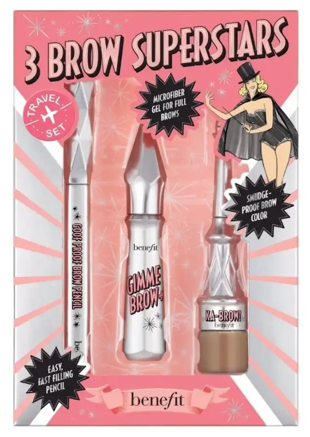 BENEFIT  3 BROW (GOOF PROOF , Gimme Brow  , KA - BROW ) SUPERSTARS 3PIECES