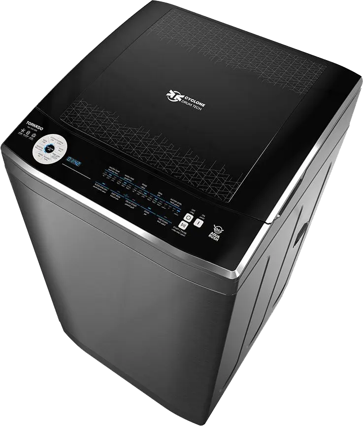 Tornado Top Loading Washing Machine, 13 Kg, Digital Touch Display, Pump, Dark Silver, TWE-TLN13RDS,