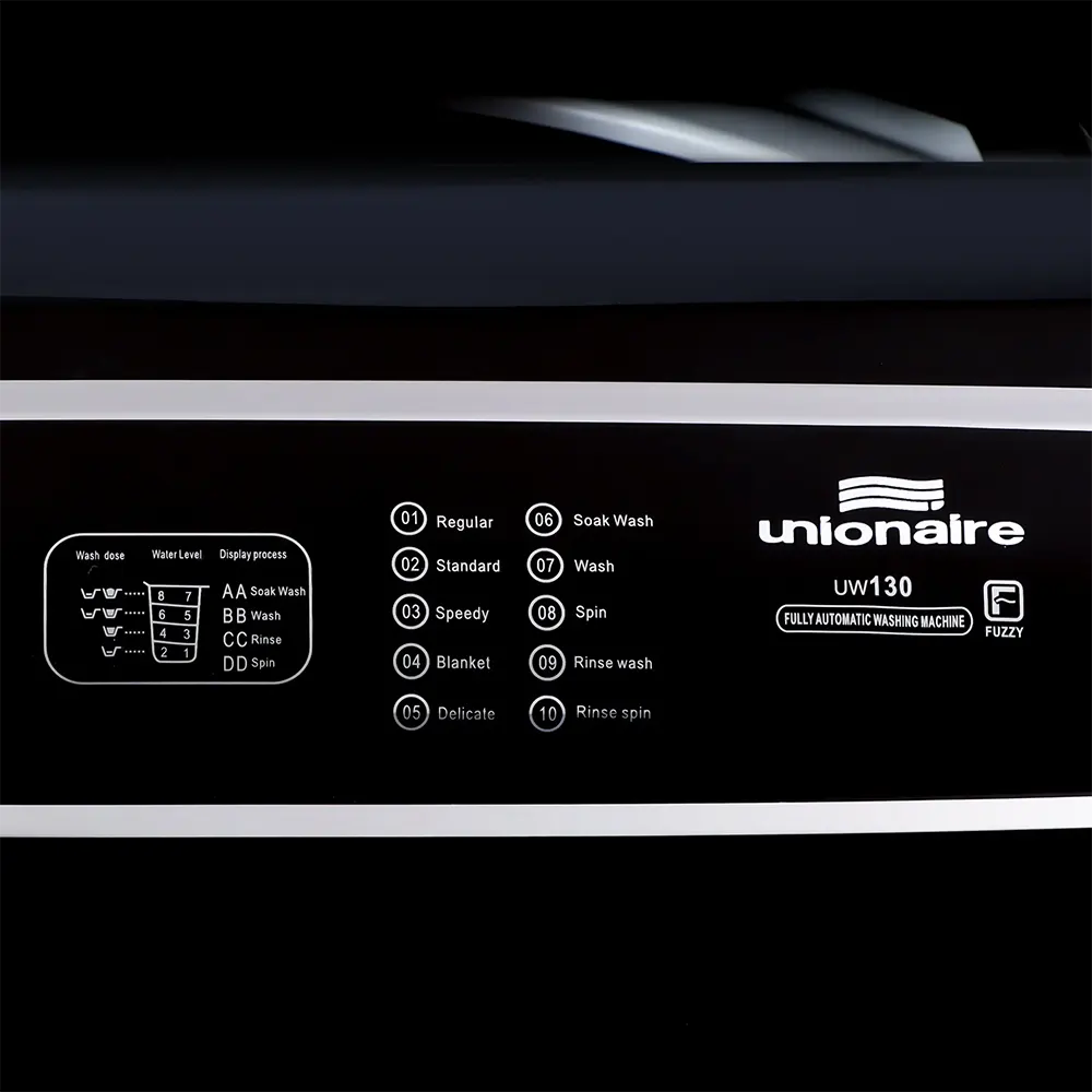UnionTech Top Loading Washing Machine, 13 Kg, Digital Touch Dsipaly, Black, UW130TPL-B2PBK