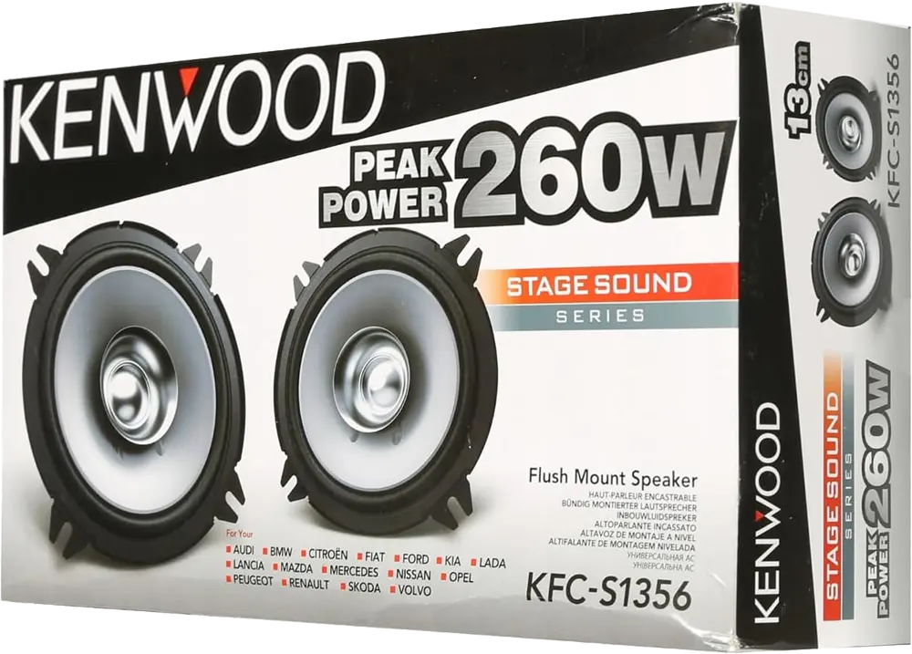 Kenwood Car Round Speaker, 260 Watt, 13 cm, KFC-S1356