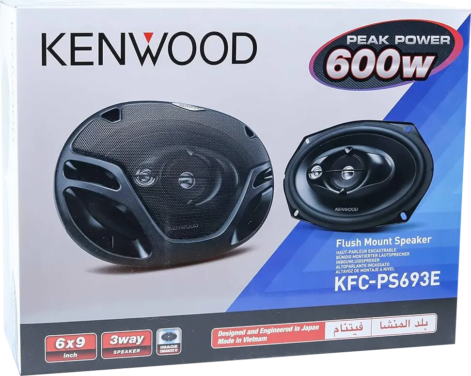 Kenwood Oval Car Speakers, 600 Watt, 6 x 9 Inch, KFC.PS693E