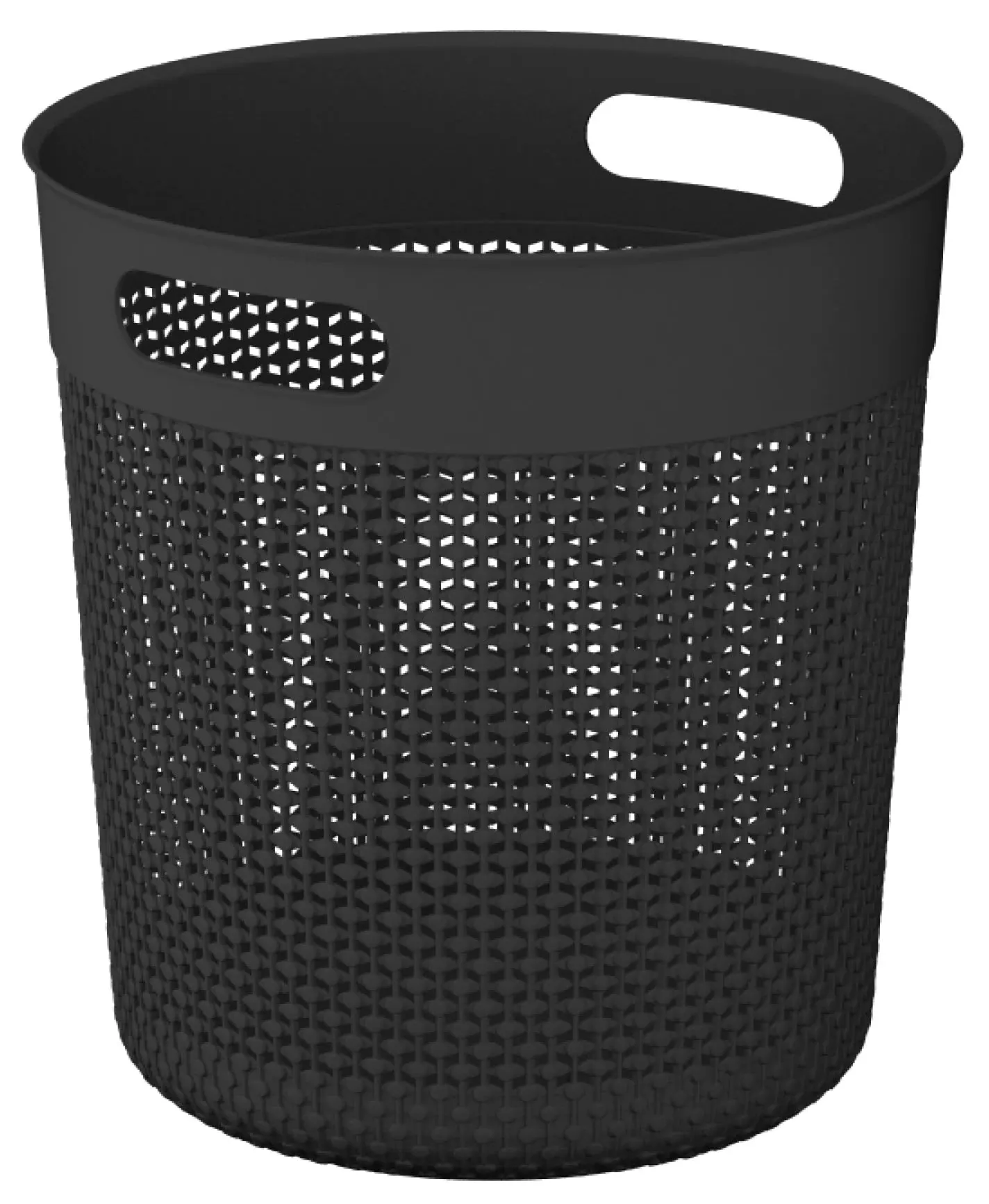 El Wataniya Round Plastic Philo Wastebasket, black