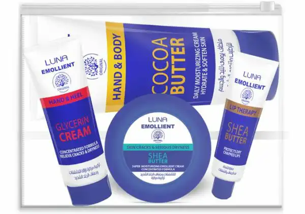 Luna Emollient Bundle Promo Bag ( Foot Cream, Hand And Foot Cream, Body Cream ,And Lip Balm )