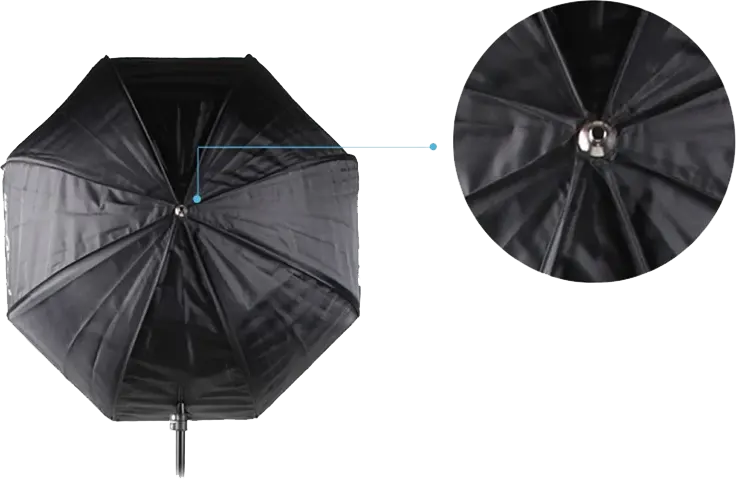 مظلة أوكتا سوفت بوكس جنرال 95 سم، أسود