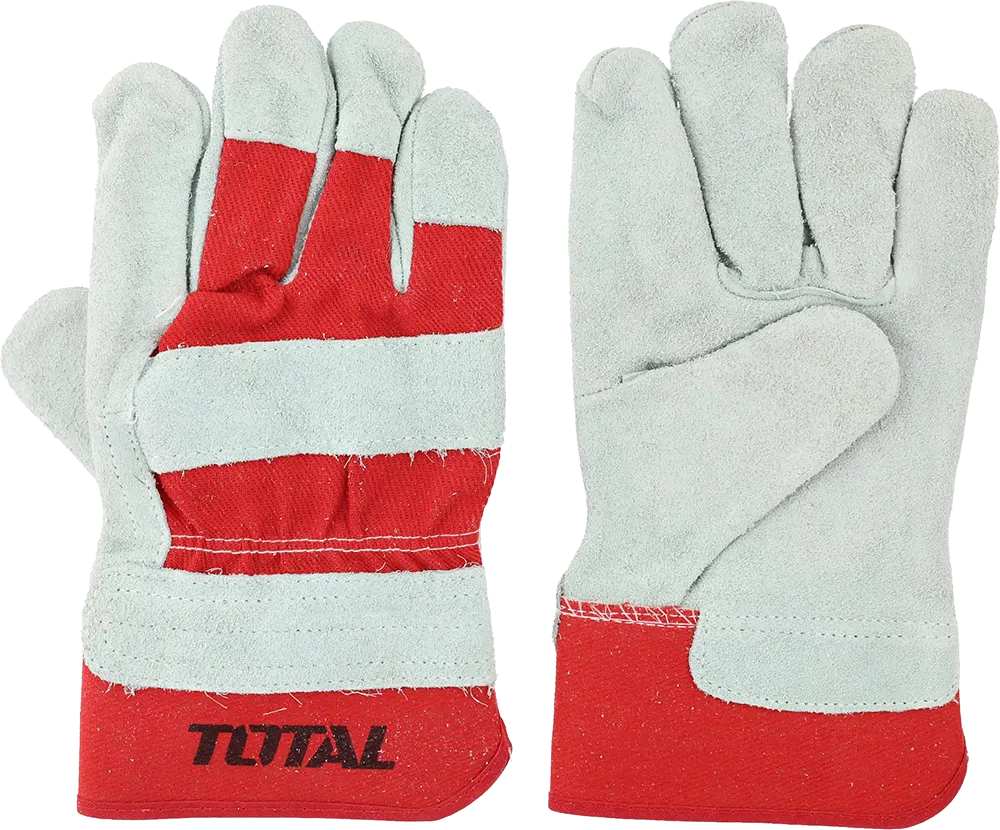 Total Heavy Duty Mechanic Gloves, 10.5", Red*White, TSP1401