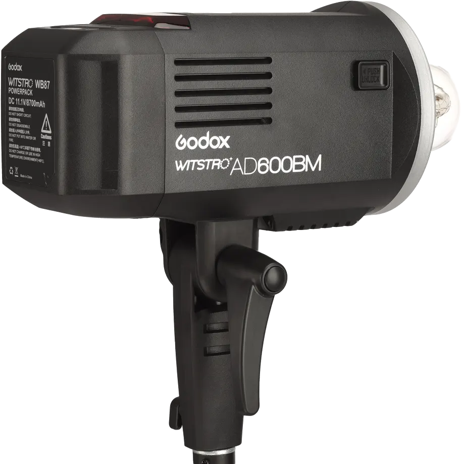 Godox Outdoor Wireless Camera Flash 2.4Ghz, Rechargeable Battery, Black, AD600BM
