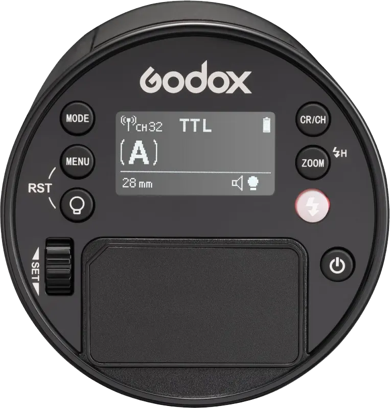 فلاش كاميرا جودوكس خارجي لاسلكي للجيب، 2.4 جيجا هرتز، بطارية قابلة للشحن، أسود، AD100Pro